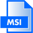 Icon of a blue document labeled "MSI," representing a Microsoft Installer file. The document, often used by IT Support, has a folded corner on the top right.