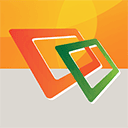 Two overlapping rectangles, one orange and one green, on a background with an orange gradient at the top and light gray at the bottom. The design evokes a sense of seamless IT Support, blending efficiency with vibrant attention to detail.