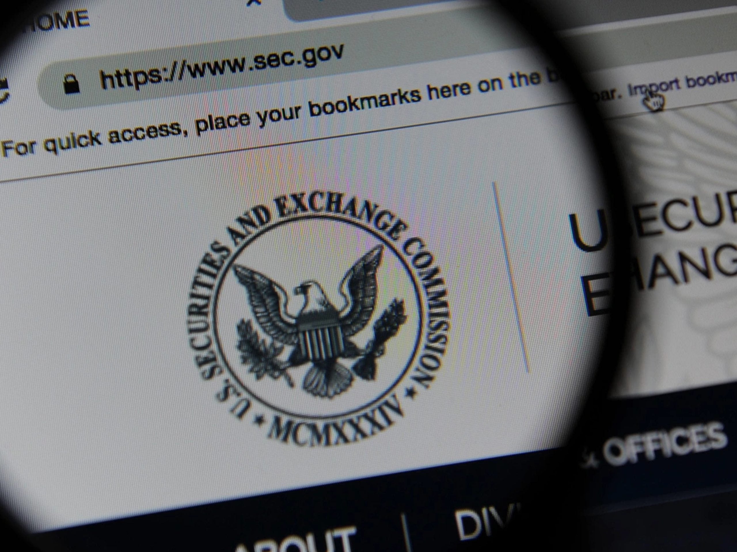 Close-up of a web page featuring the U.S.