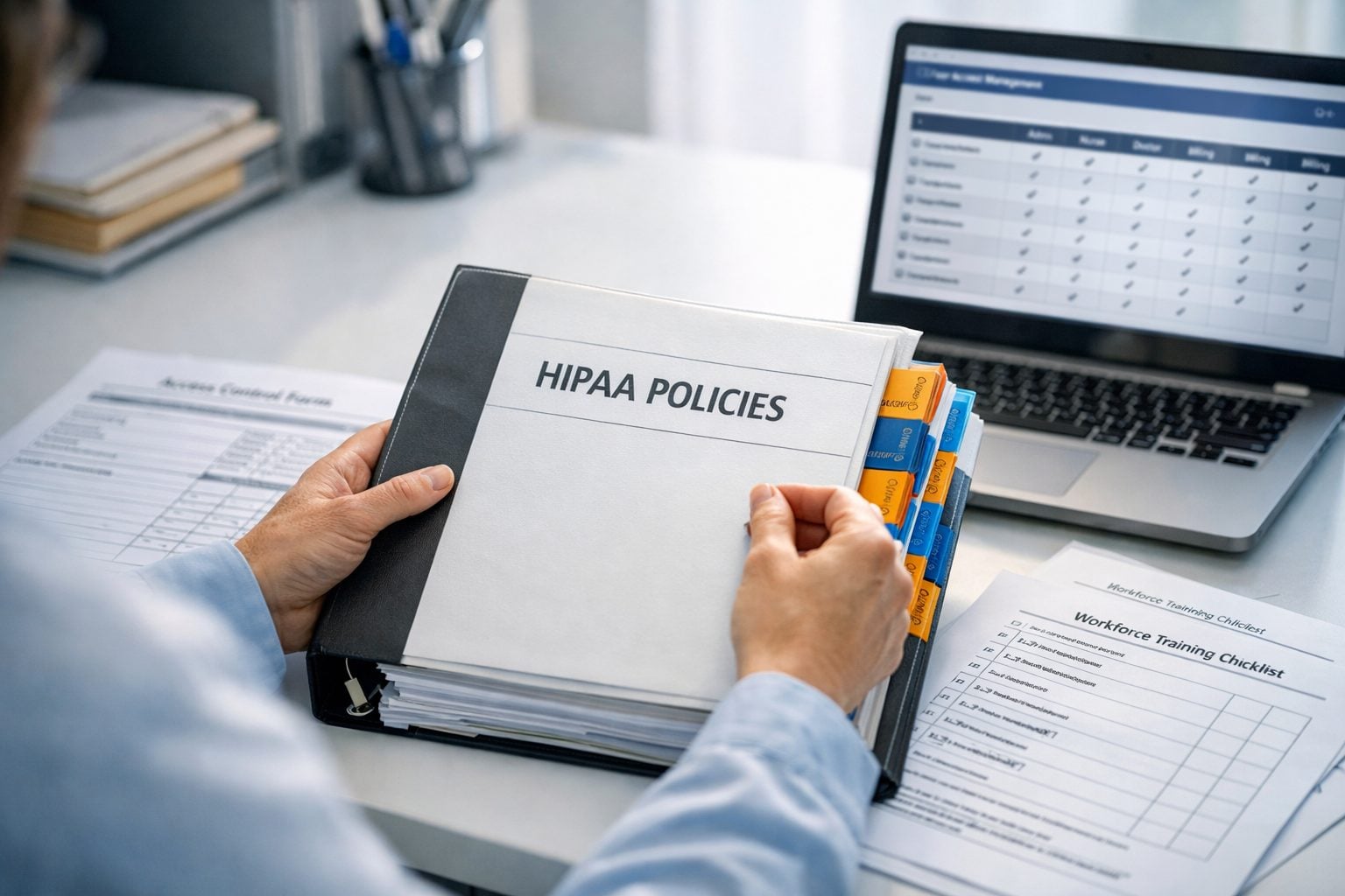 HIPAA administrative safeguards and workforce security training for healthcare organizations