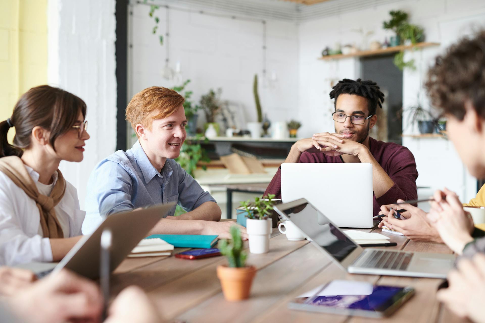 Professional business team using managed IT services