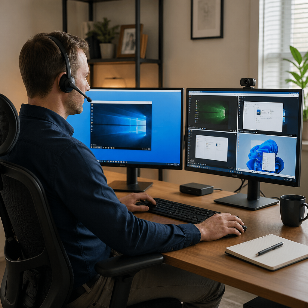Remote IT support services — team