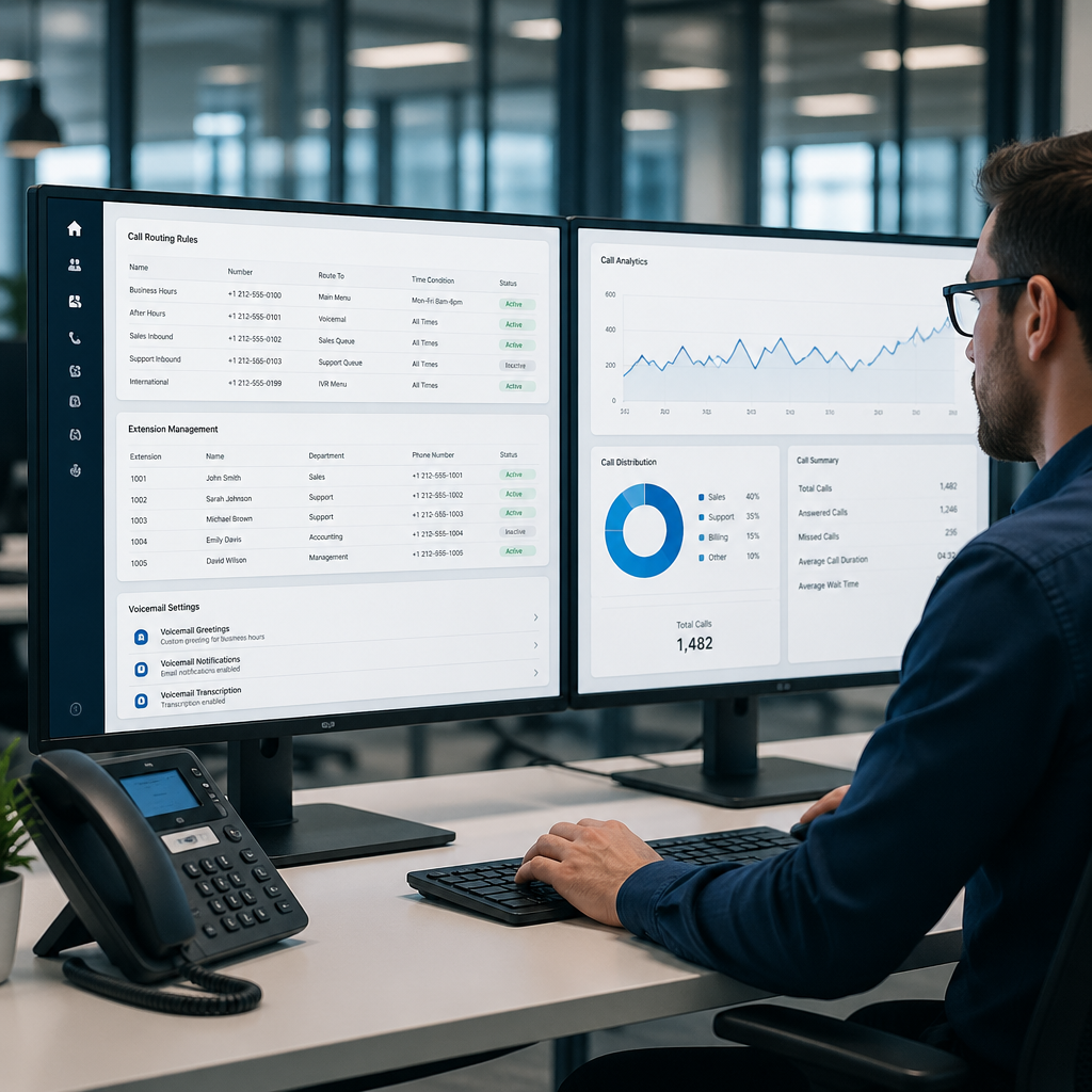 Business VoIP and virtual PBX — professionals
