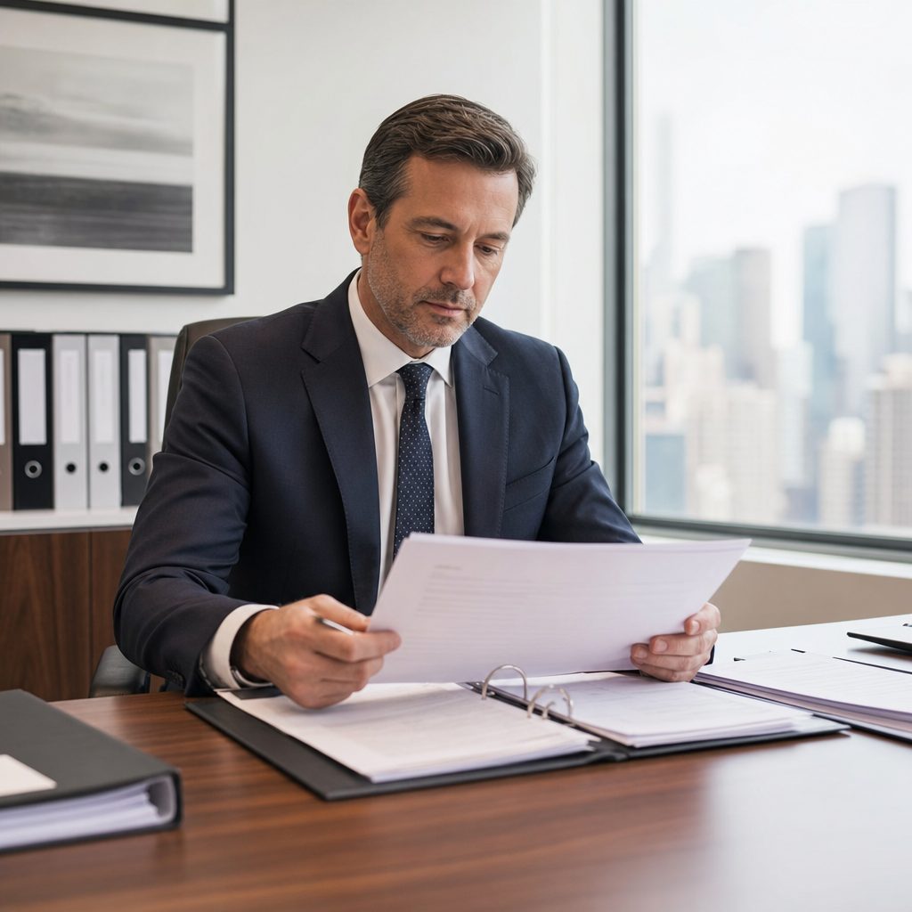 Compliance officer reviewing NY SHIELD and NYDFS documentation — Triton Technologies serving New York.