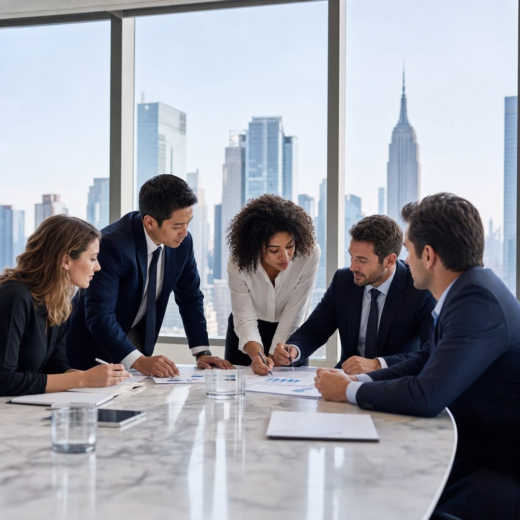 New York business team meeting — Triton Technologies managed IT for New York businesses.