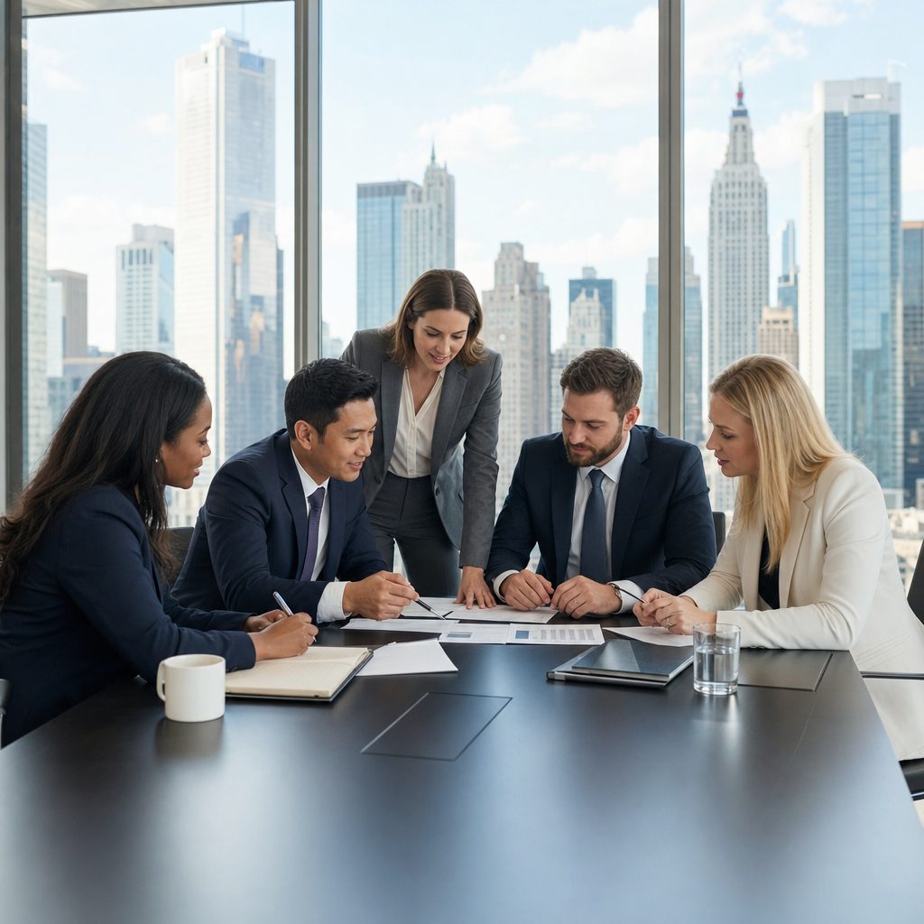 New York business team meeting — Triton Technologies managed IT for New York businesses.