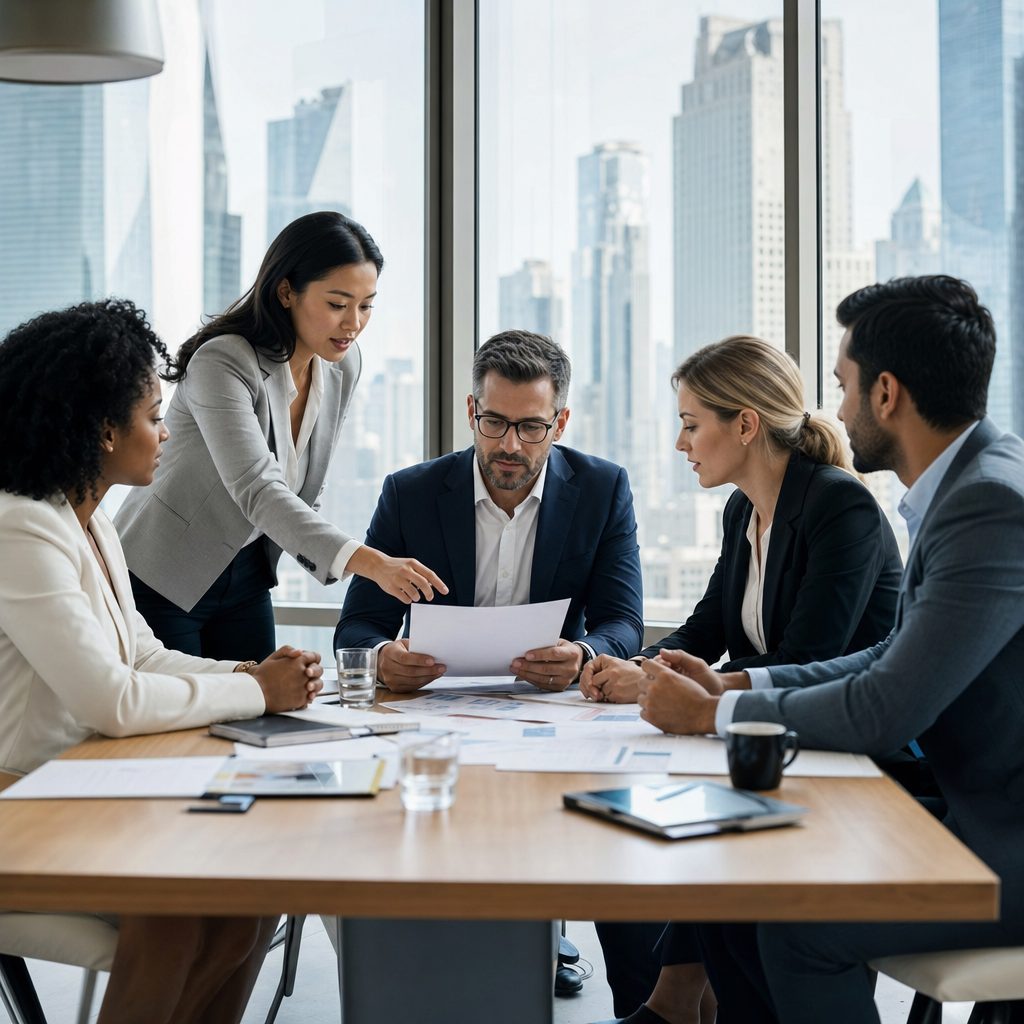 New York business team meeting — Triton Technologies managed IT for New York businesses.