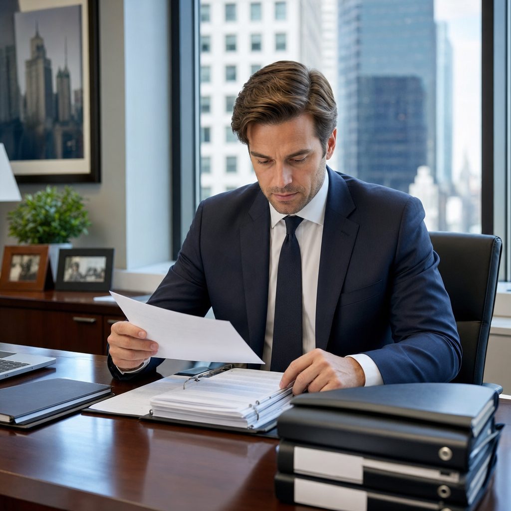 Compliance officer reviewing NY SHIELD and NYDFS documentation — Triton Technologies serving New York.