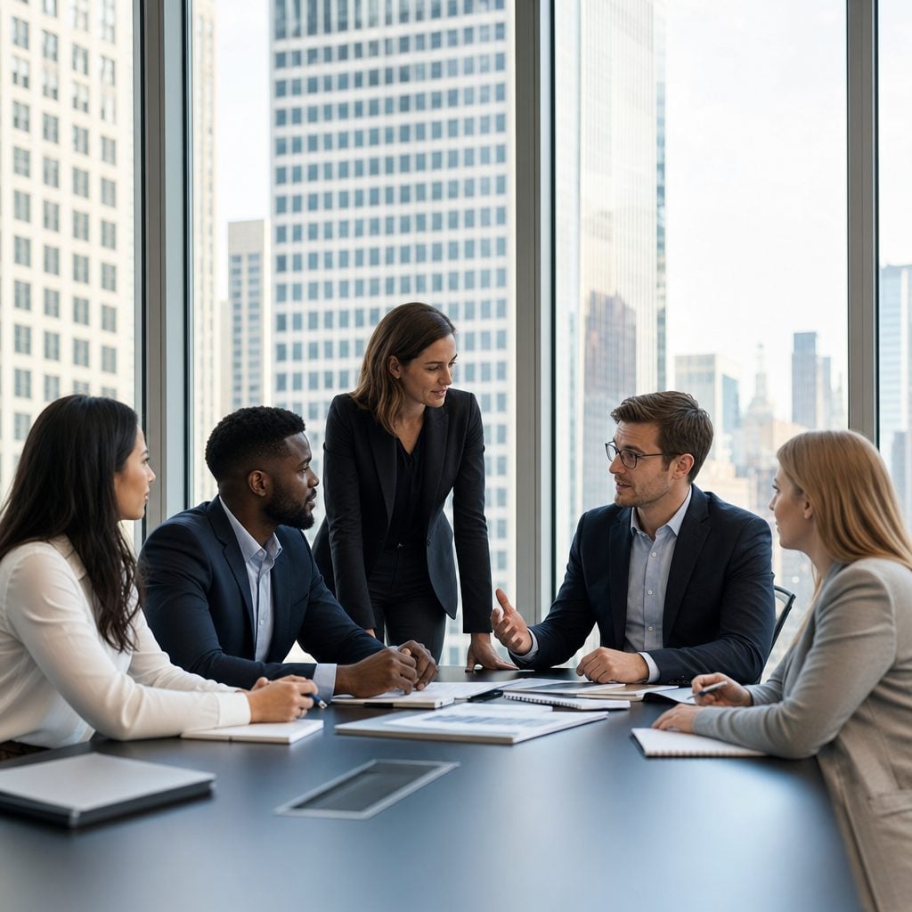 New York business team meeting — Triton Technologies managed IT for New York businesses.