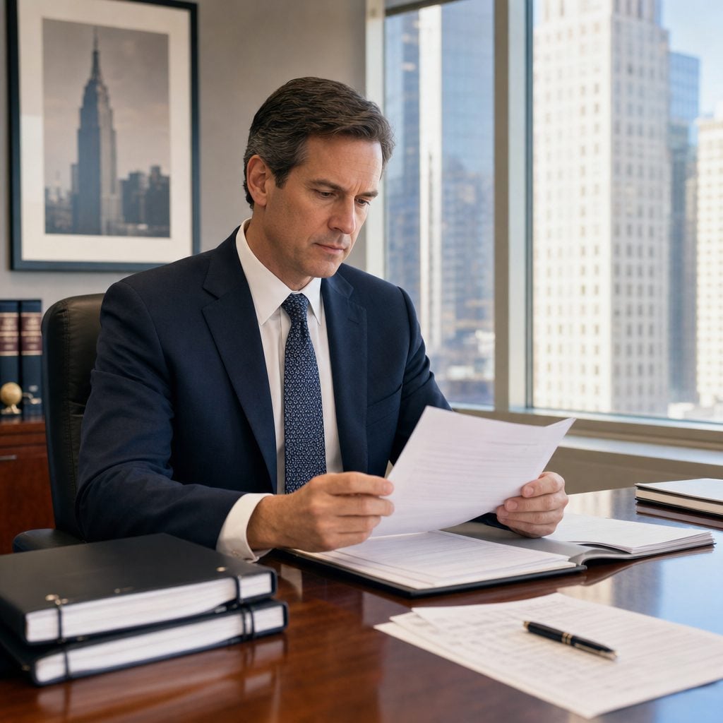 Compliance officer reviewing NY SHIELD and NYDFS documentation — Triton Technologies serving New York.