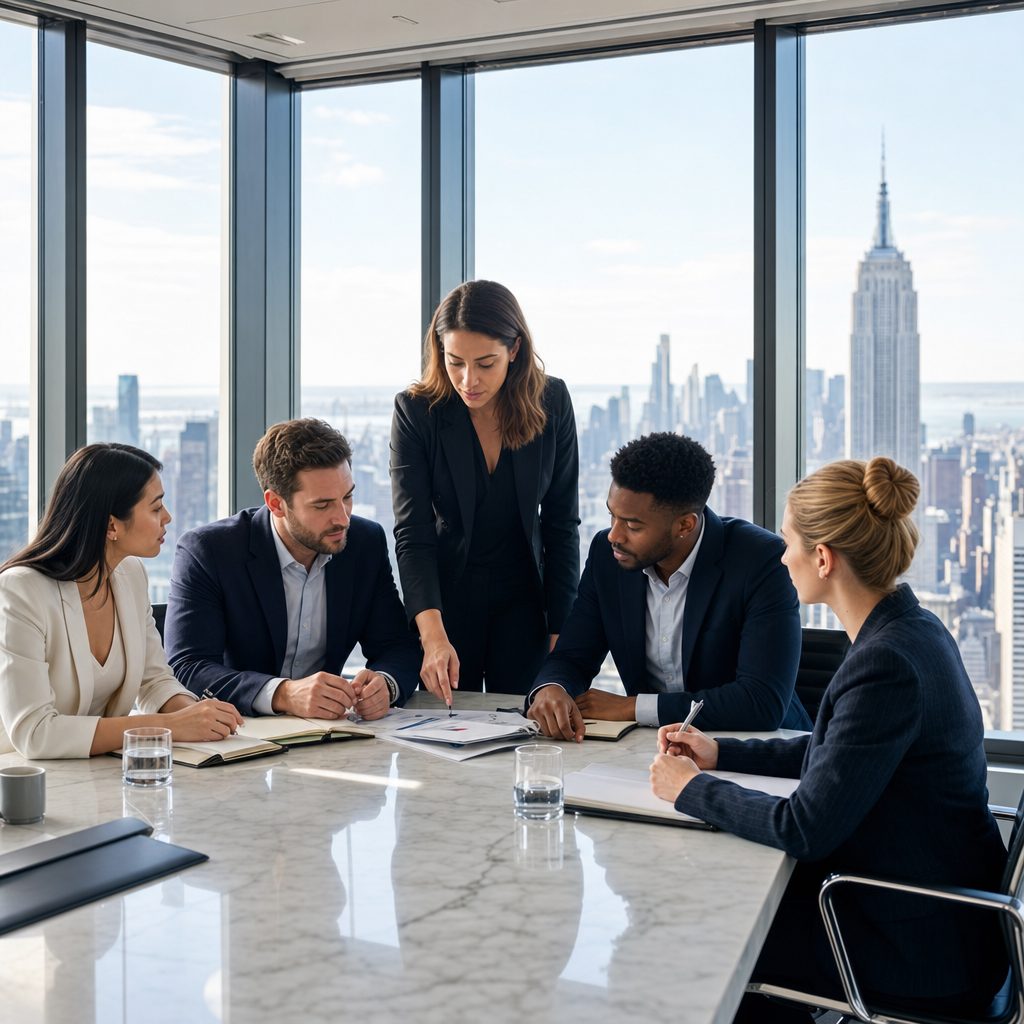 New York business team meeting — Triton Technologies managed IT for New York businesses.