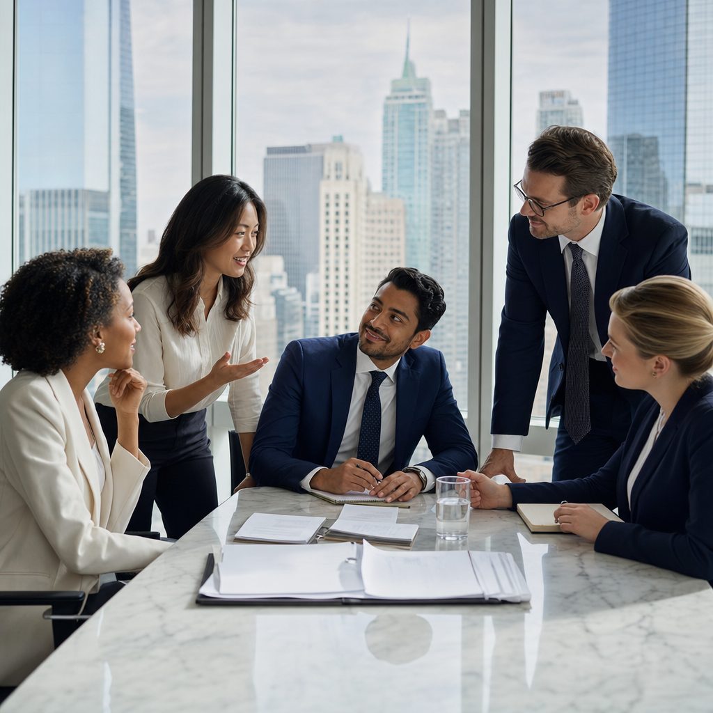 New York business team meeting — Triton Technologies managed IT for New York businesses.