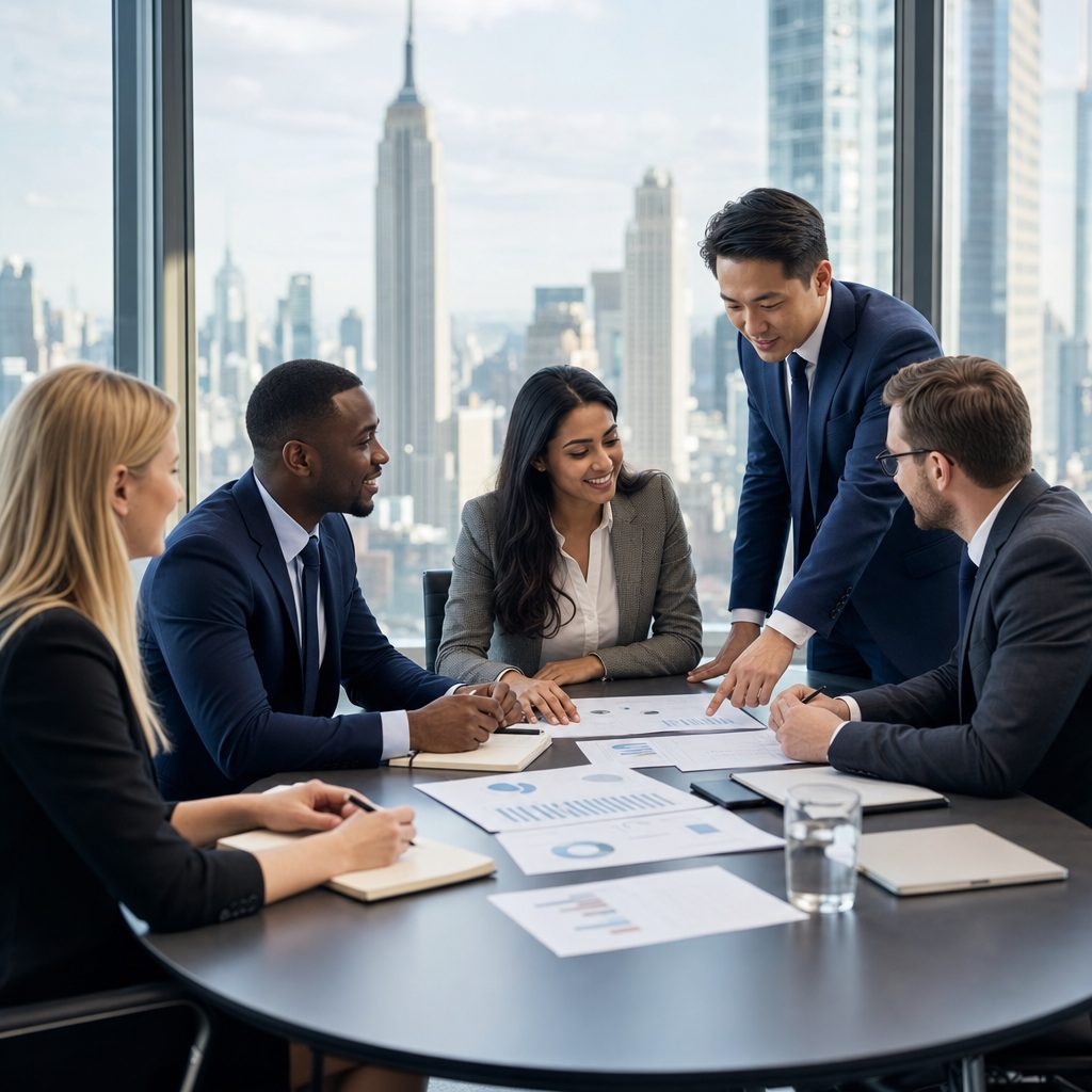 New York business team meeting — Triton Technologies managed IT for New York businesses.