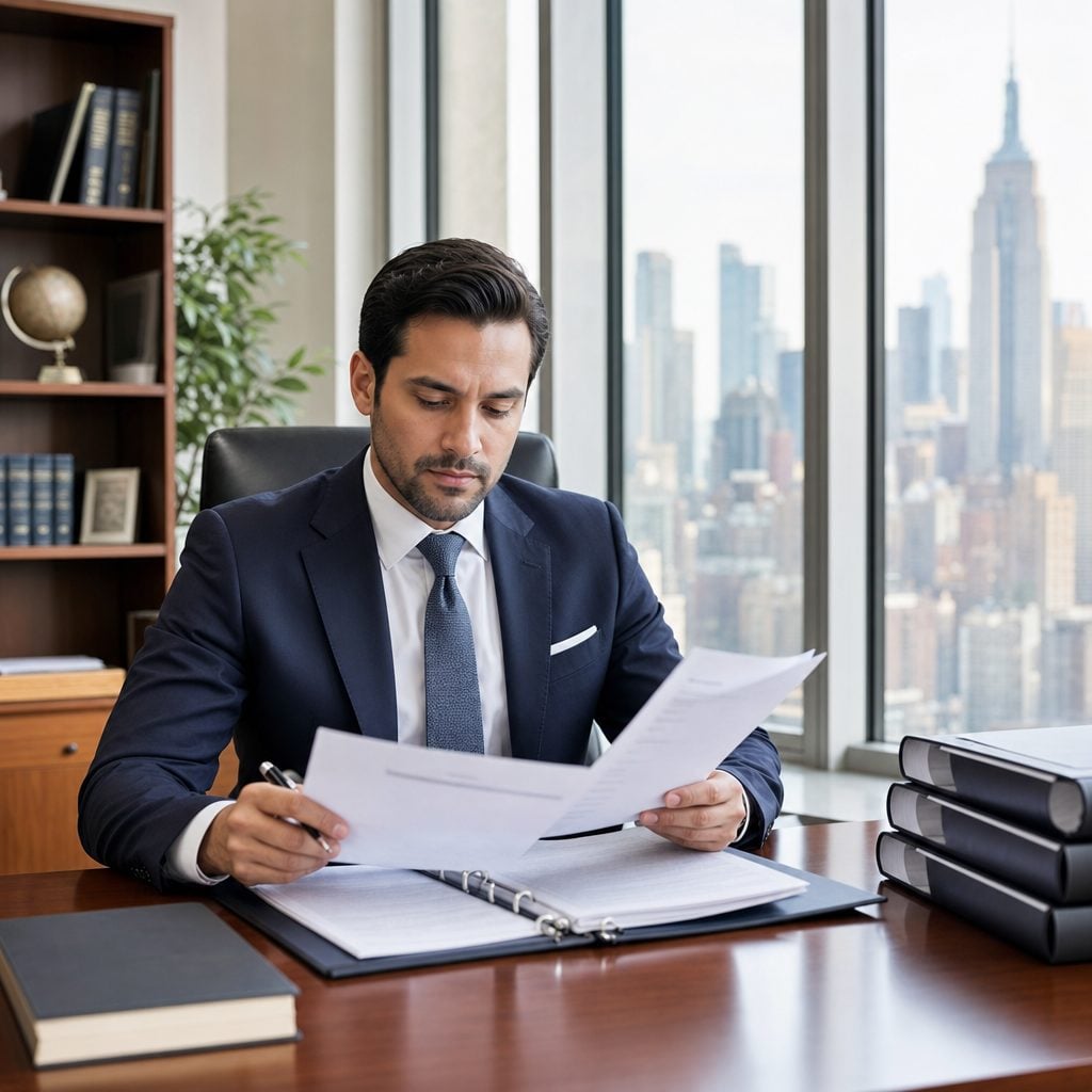 Compliance officer reviewing NY SHIELD and NYDFS documentation — Triton Technologies serving New York.