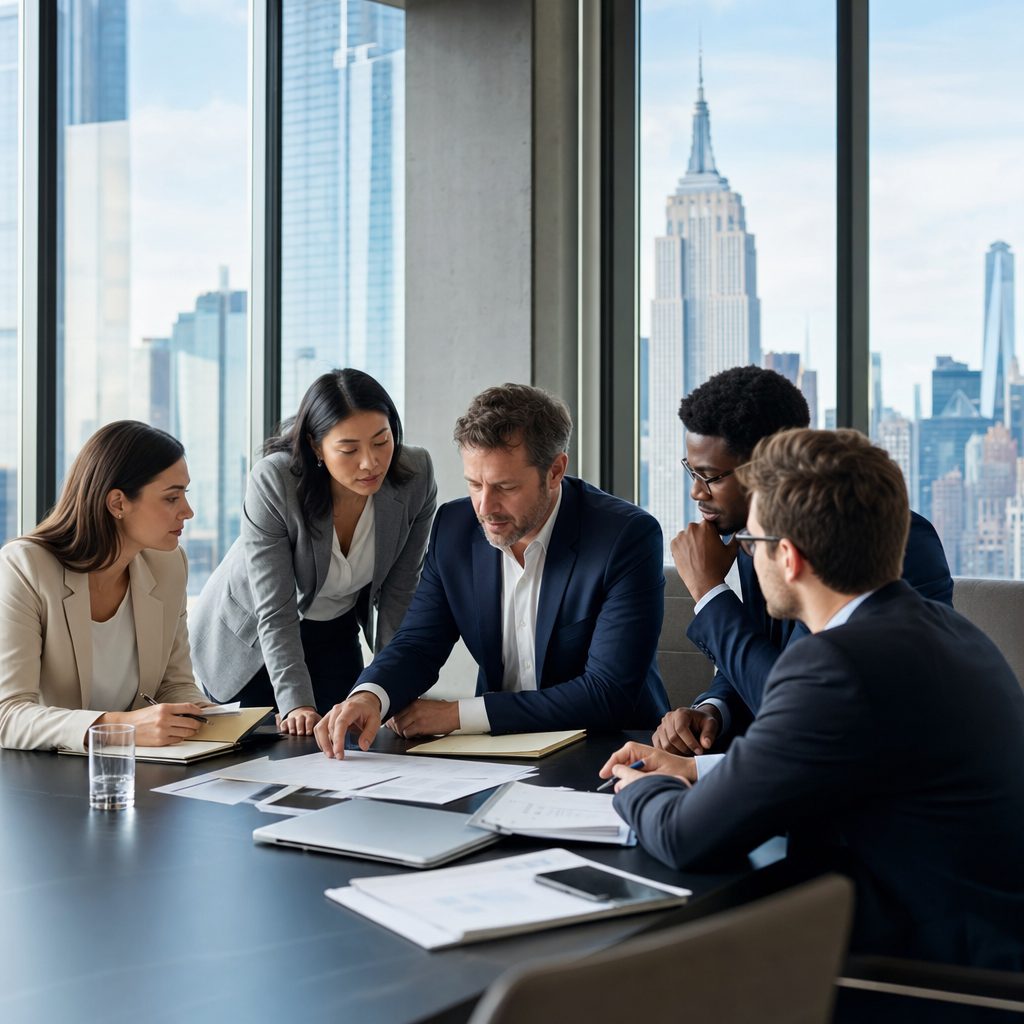 New York business team meeting — Triton Technologies managed IT for New York businesses.