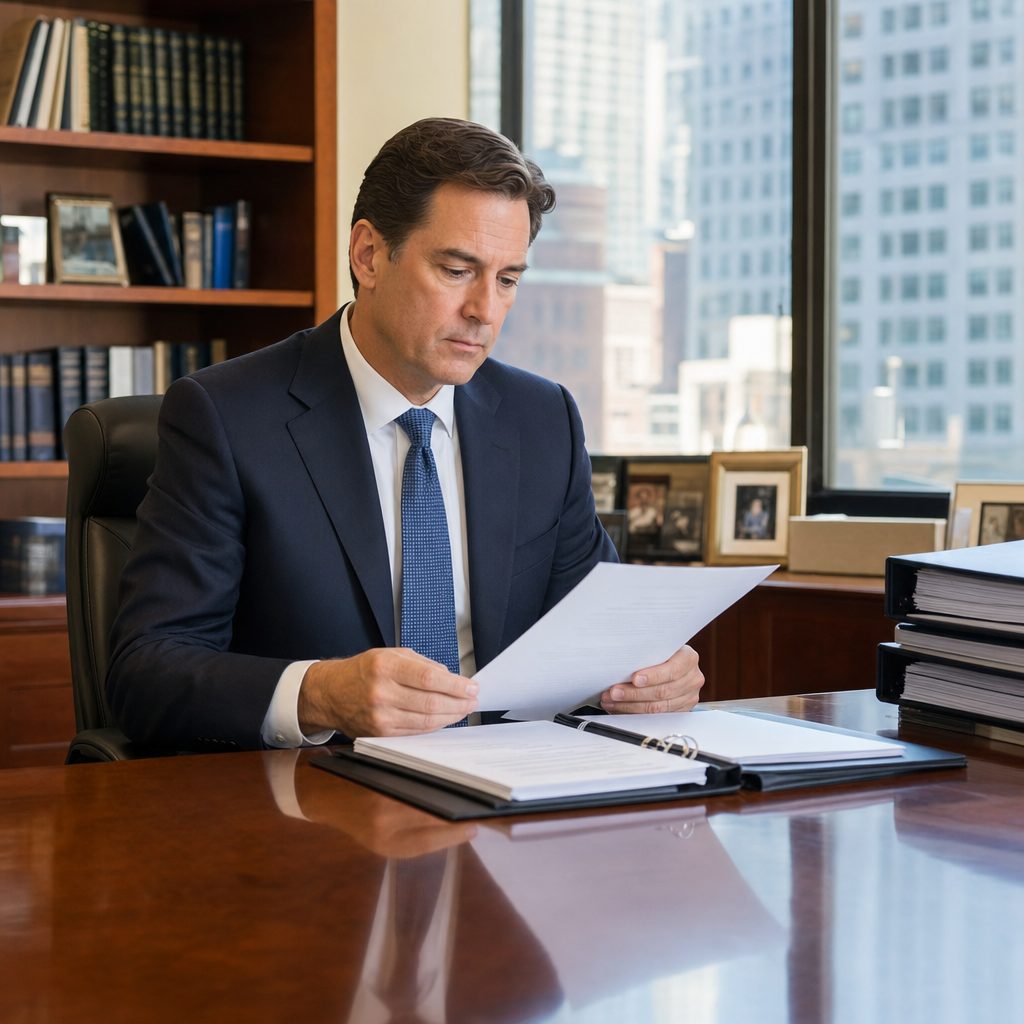 Compliance officer reviewing NY SHIELD and NYDFS documentation — Triton Technologies serving New York.