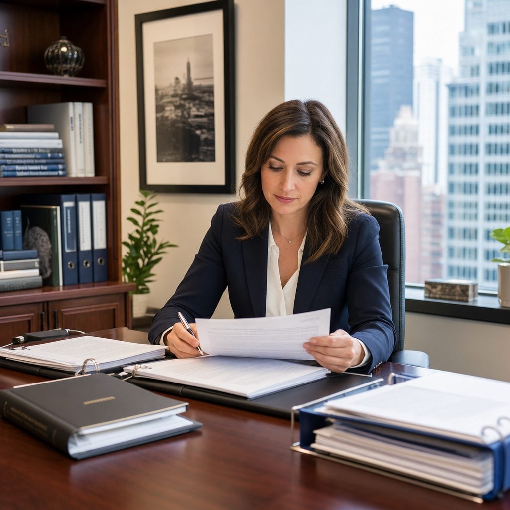 Compliance officer reviewing NY SHIELD and NYDFS documentation — Triton Technologies serving New York.