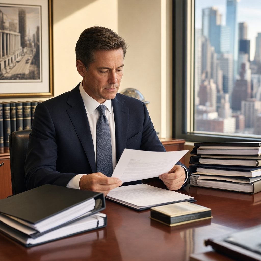 Compliance officer reviewing NY SHIELD and NYDFS documentation — Triton Technologies serving New York.