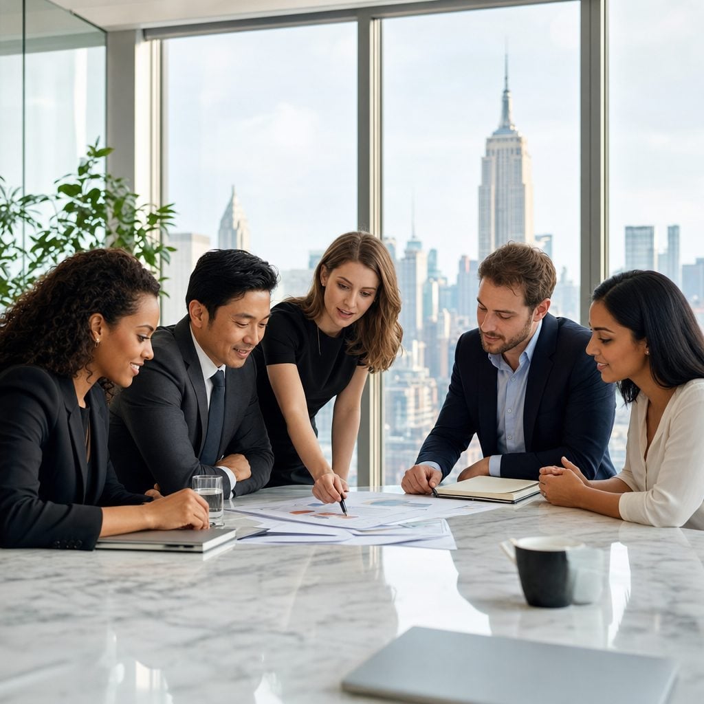 New York business team meeting — Triton Technologies managed IT for New York businesses.