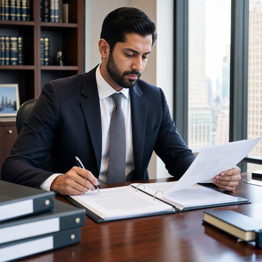 Compliance officer reviewing NY SHIELD and NYDFS documentation — Triton Technologies serving New York.
