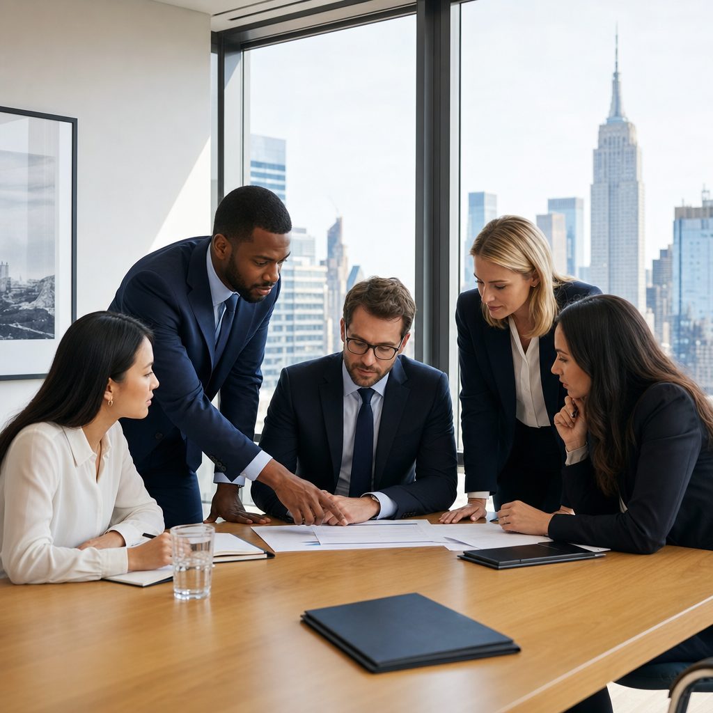 New York business team meeting — Triton Technologies managed IT for New York businesses.